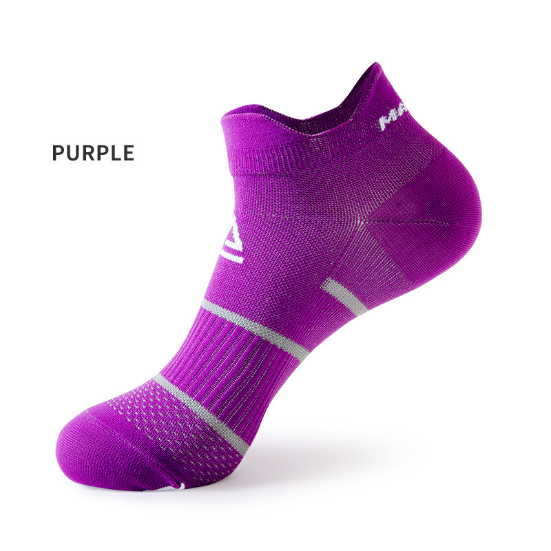 Sondr damen herren Sport-knöchelsocken, weich, für draussen-aktivitäzehn wie Basketball, radfahren, laufen, fußBall, atmungsaktiv, leuchtende farben, unsichtbar, reisesocken: Lila / Frauen  eu 34-39