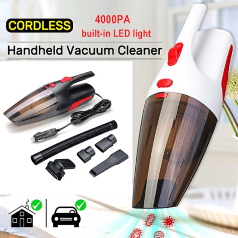 Auto Stofzuiger Draadloze Mini Draagbare Handheld Draadloze Plug 120W 4000Pa Sterke Zuigkracht Nat Droog Extension Voor Auto en Thuis