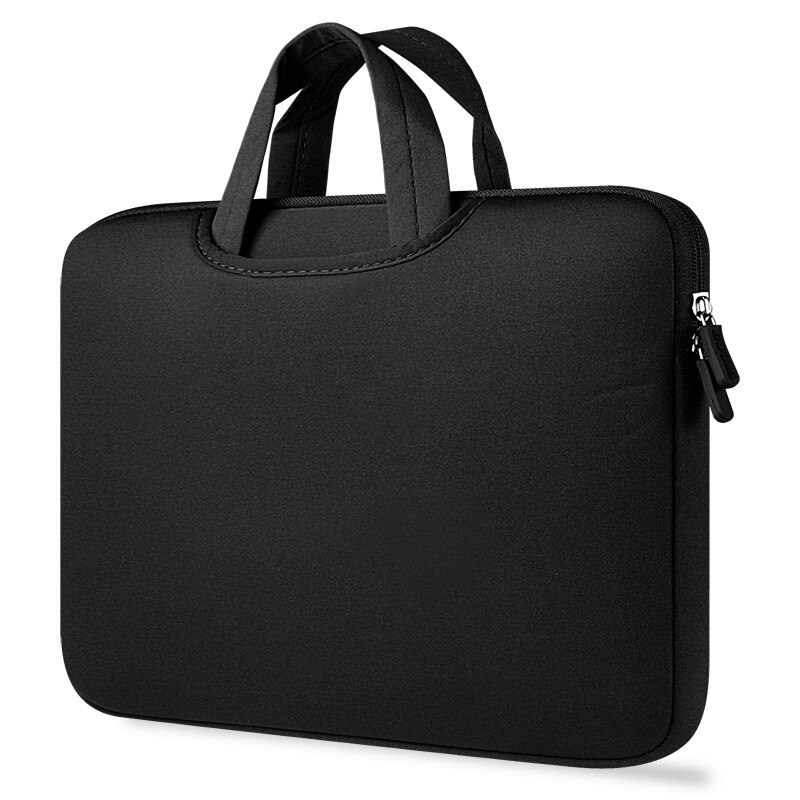 Laptoptaschen 11,6 12,5 13,3 14,1 15,4 15,6 Zoll Notebooktasche Schutzhülle Handtasche für MacBook Luft Profi 13 15 für HP Dell Geldbörse: 12" / Schwarz