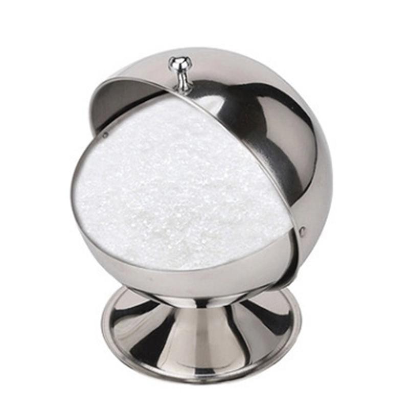 Recipiente esférico de acero inoxidable para azúcar, caja de Fondant flexible, tarro de dulces, recipiente para especias de cocina