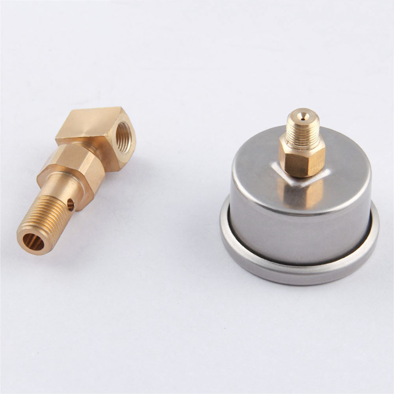 Universal- Kraftstoff Druck Flüssigkeit Gefüllt Manometer Adapter Bausatz 0-100PSI Öl Drücken Sie Messgerät Tankanzeige FPT018