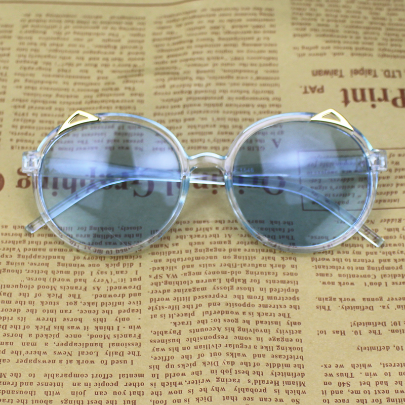 Baby freundlicher Sonnenbrille Katze Ohren freundlicher Gläser Ich bin Freien Mädchen Brillen Schattierungen Brille: E