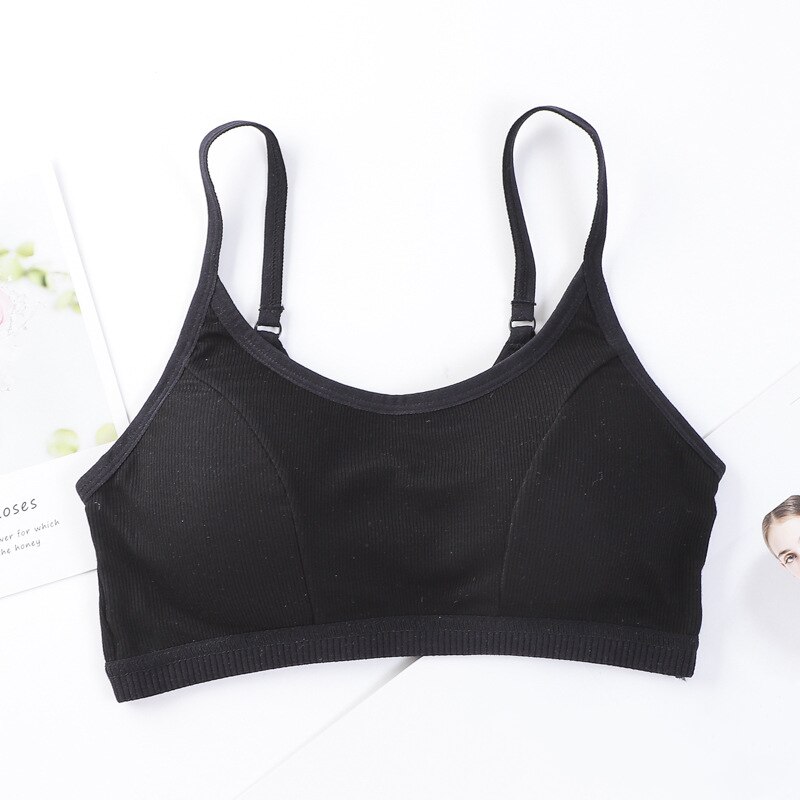 Cotton Sport Bra Underwear Women Solid Fitness Lingerie Streetwear Bralette Tube Top Seamless Yoga Crop Top Vest for Female: YG947BK