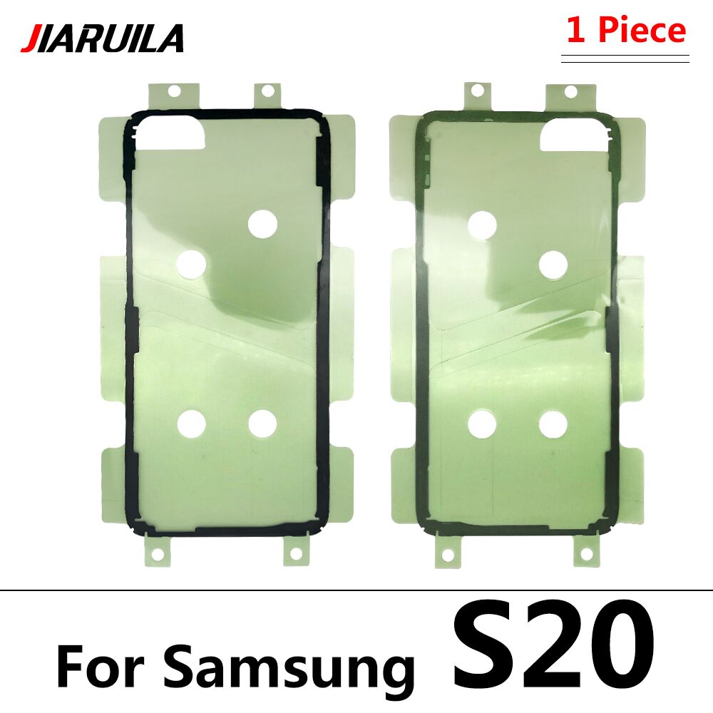 Powrót baterii naklejki klej klej do Samsung S7 krawędzi S8 S9 S10 S10E S20 uwaga 10 20 Plus Ultra wodoodporna tylna pokrywa naklejki: S20