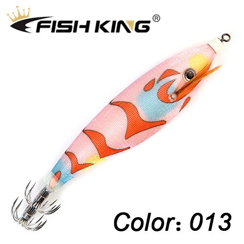 Fiske drag bläckfisk krok 9cm 16g självlysande wobblers jigging ocean bläckfisk bläckfisk trä räkor hårda beten 3d ögon jiggar: 013