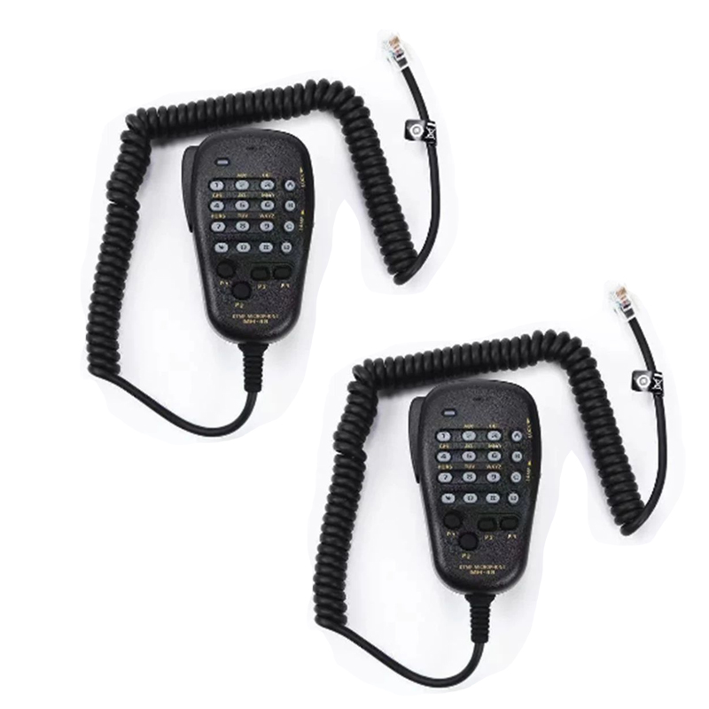 MH-48 MH-48A6J DTMF Microphone for YAESU Transceiver FTM-400DR/XDR FTM-7250D FT-2980R FTM-3207D FT-8900R FT-7900R Mobile Radios: black