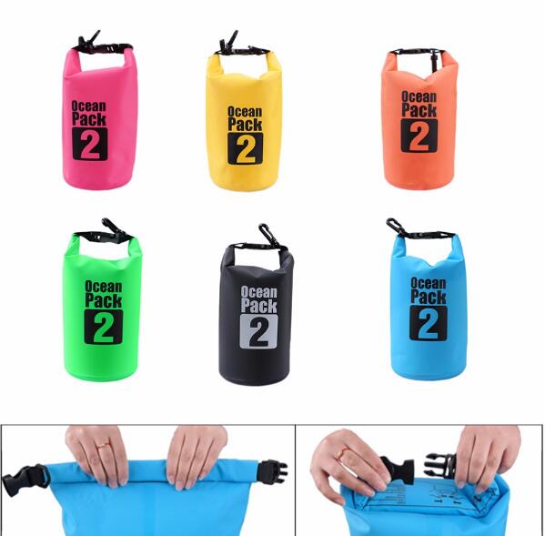 2L Outdoor Waterproof Bags Swimming Camping Hiking Drifting Bag Swimming pool Accessories 6 colors