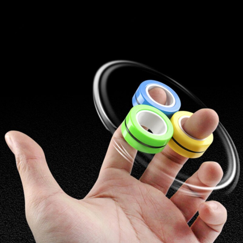 Fingears magnetiske ringe fidget legetøj magnetisk armbånd ring unzip legetøj magiske ring rekvisitter værktøjer unzip finger spil finger legetøj