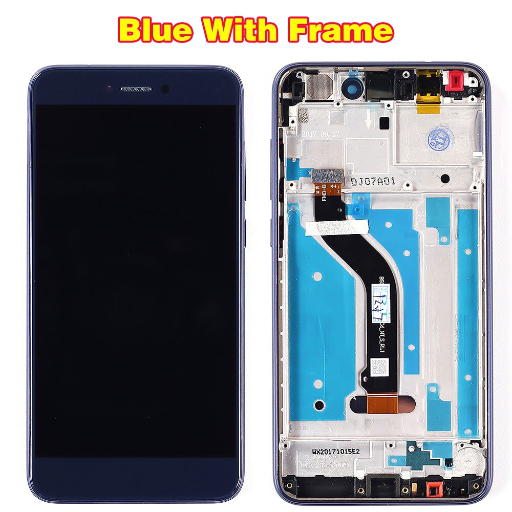Pour Huawei Honor 8 lite écran LCD PRA-TL10 PRA LX1 LX3 écran tactile 5.2 pouces numériseur cadre d'assemblage avec film de verre gratuit: Blue With Frame