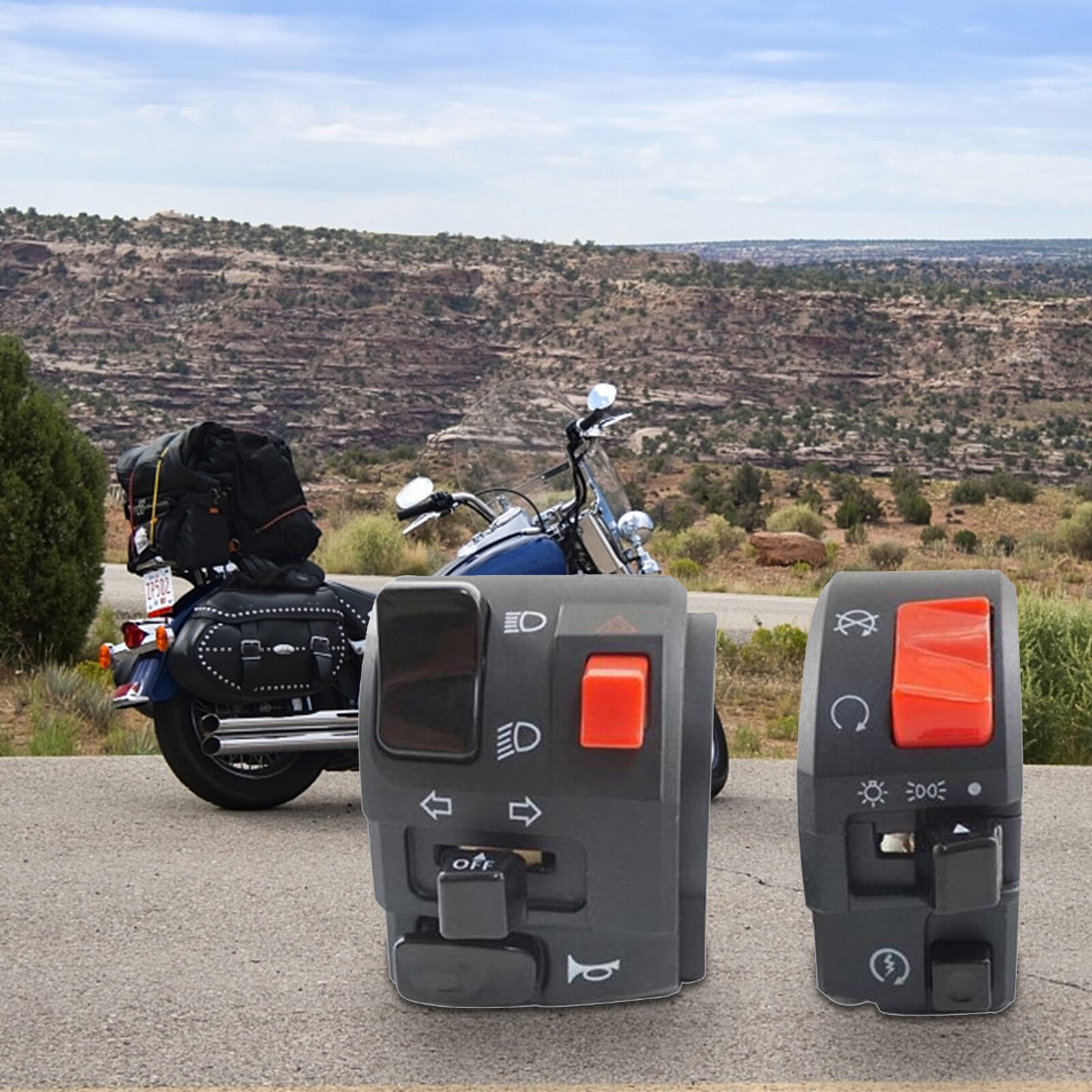 Motorrad Lenkerschalter Wasserdicht - Universal 7/8 Zoll Für Alle Modelle