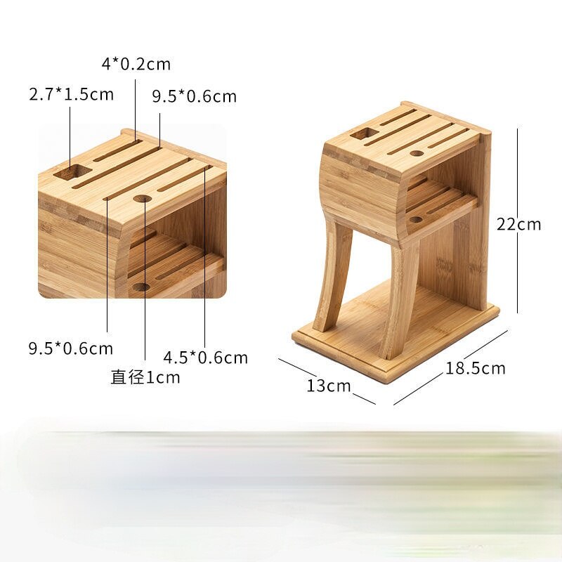 Bamboo Knife Holder, Knife Holder, Storage Rack, Dish Rack, Household Kitchen Supplies, Multi-function Knife Holder: R tool holder