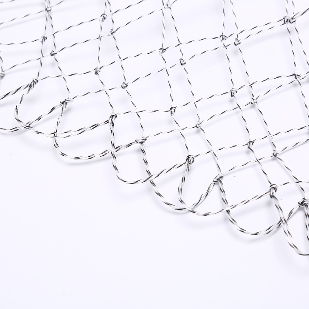 Double Fishing Tools Line Braided Mesh Fish Net White Net Fishing Hole For Bass Catch Luring Accesorry