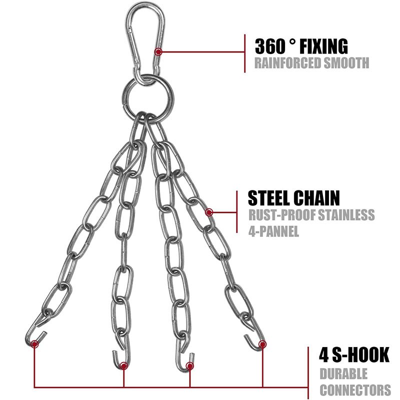 Saco de pancada profissional para treinamento, vazio, suspenso, resistente, com corrente de metal, gancho, fivela, para combate a karatê