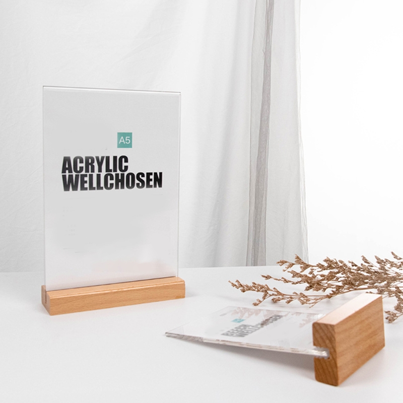 Wooden Table Number Sign Accessories Decorative Suppplies for Kids&amp;Adults DIY Pad with Simple Name Stand