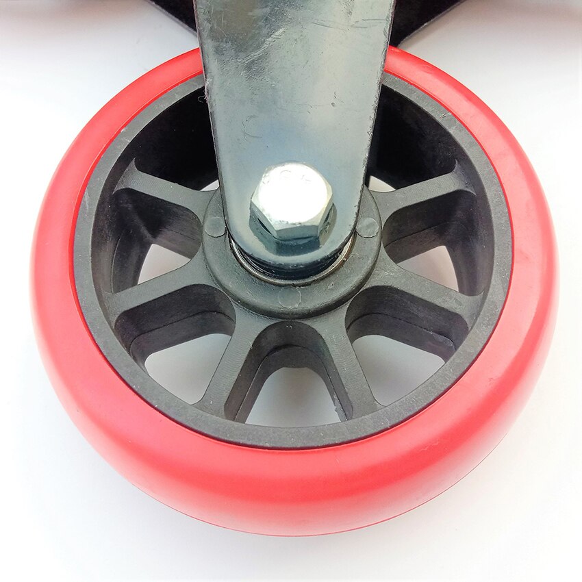 1Pcs Pvc Caster Universele Wiel Bagage Truck Klimmen Wiel Driehoek En Statief Wiel Rode Gewogen Wiel
