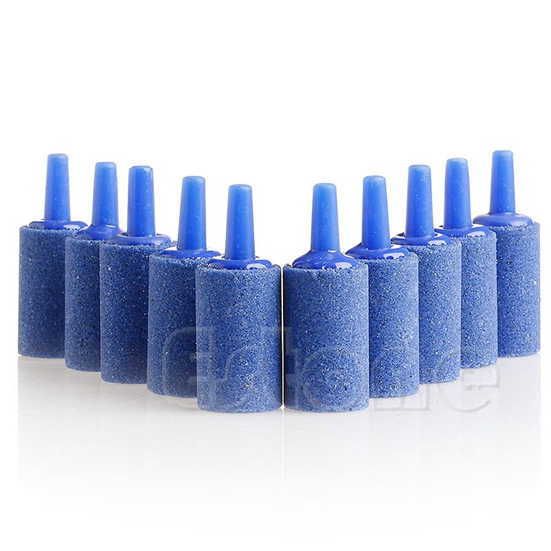 10pcs Cylinder Aquarium Bubble Air Stone Fish Tank Aeration Aerator Diffuser