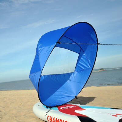 Kit de voile de bateau à rames Popup, avec fenêtre transparente, accessoires de Kayak: Bleu