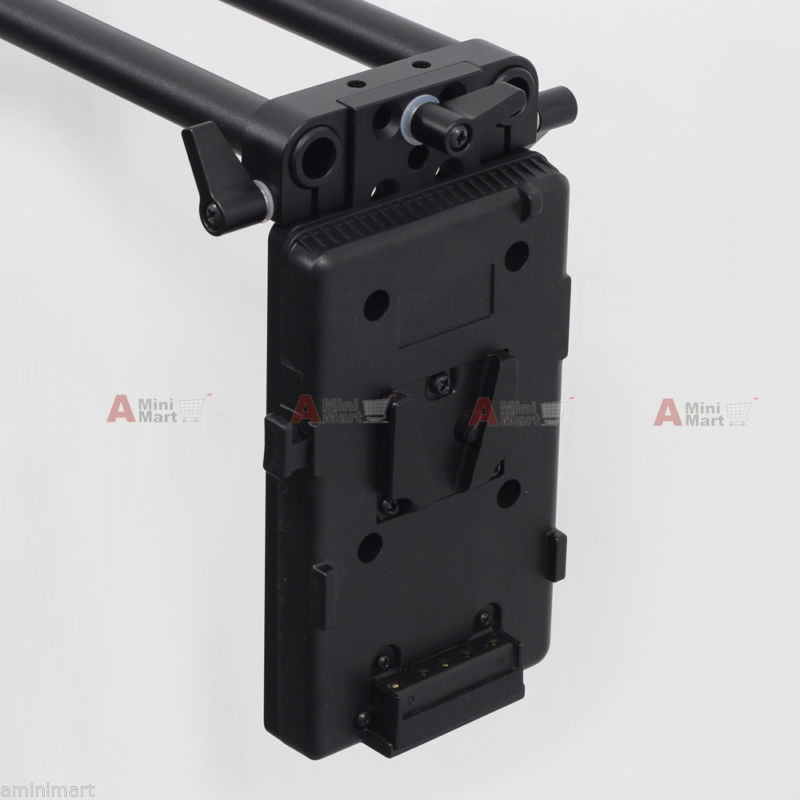 V3 Vertical Mount Cheese Plate Baseplate fr 15mm Rod Support DSLR Rig Cage V-mount Gold Mount Battery Power Supply Station