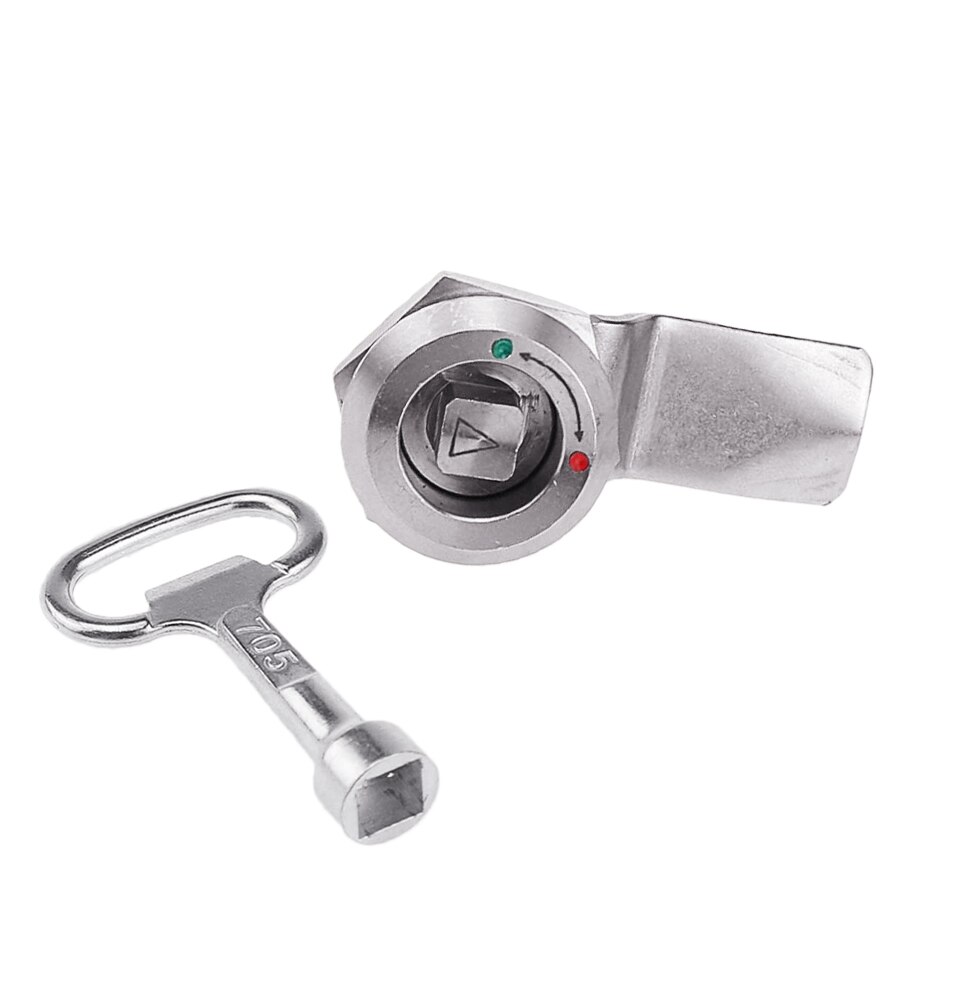 1set 22mm installation Power distribution cabinet lock panel lock 304 stainless steel lock, cam cabinet lock,, tin box,: 4 angle lock core H