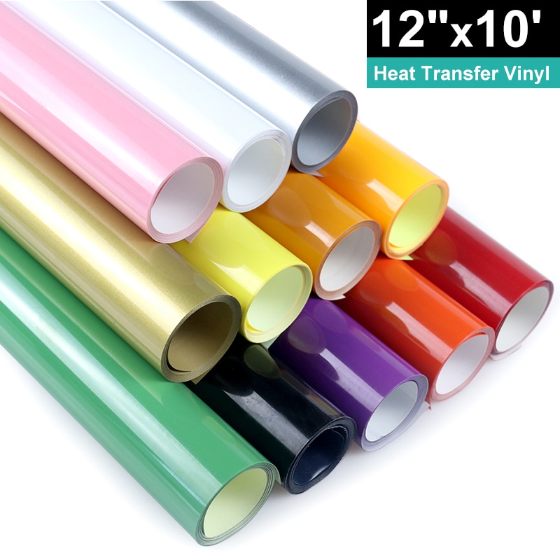 1 Roll 12 "x10'/30cm x 304cm Vinyl Warmteoverdracht Ijzer Op DIY Kledingstuk film Cricut Silhouet Papier Kunst