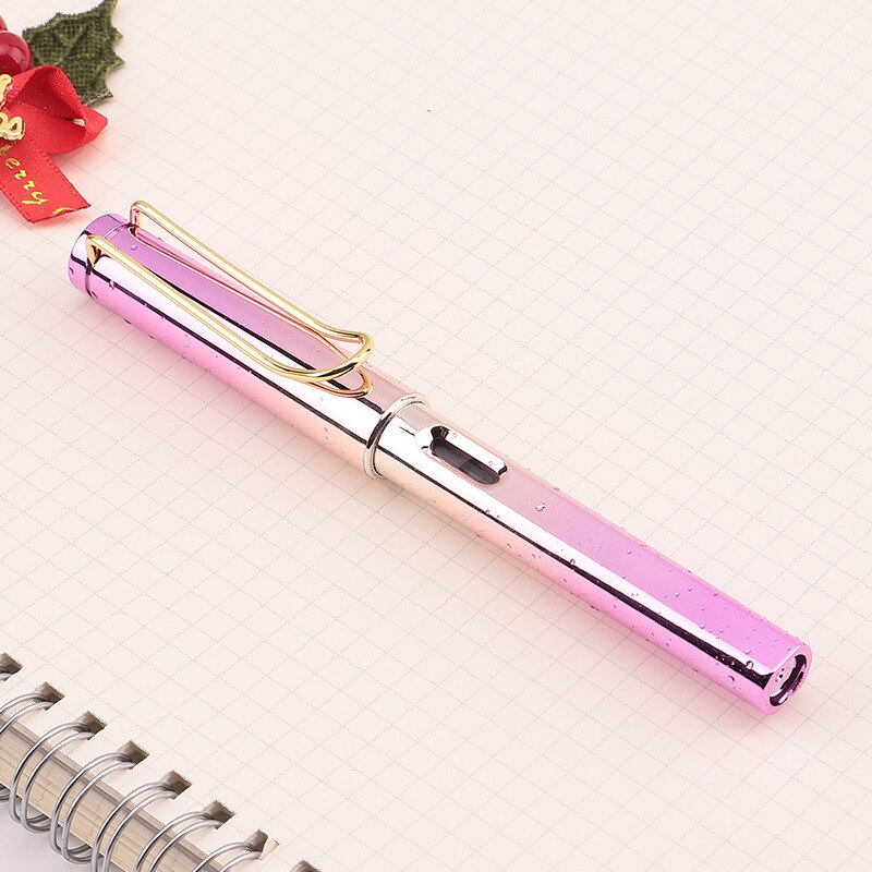0.5/0.38mm Luxury Ink Sac Fountain Pens Refillable Calligraph Ink Pen for Kids Students Writing School Supplies Stationery: D / 0.5mm