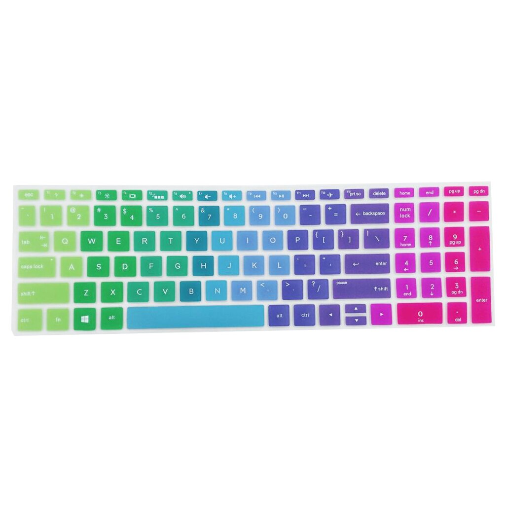 ¡Novedad de ! cubierta protectora de alta visibilidad para teclado HP 15,6 pulgadas BF portátil PC portátil de silicona súper suave: Rainbow