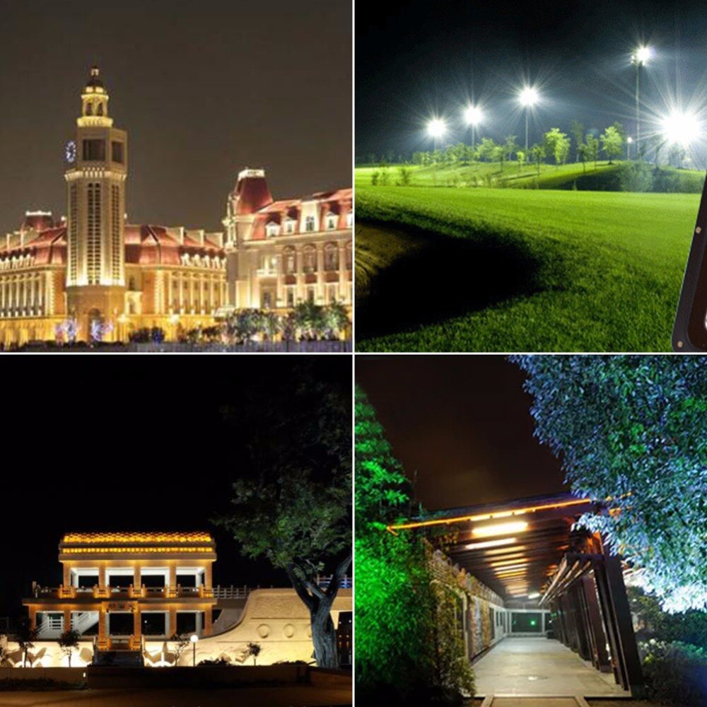 Led buitenlamp led spot reflector schijnwerper rgb 10w 20w 30w 50w waterdichte tuin 12v 220v 110v schijnwerper xc