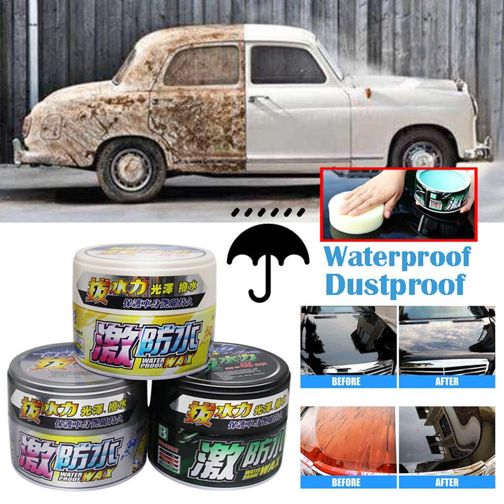 Bil vandtæt voks krystal auto reparation polering ridse maling glans pleje vedligeholdelse voks maling overfladebelægning fri svamp  #20