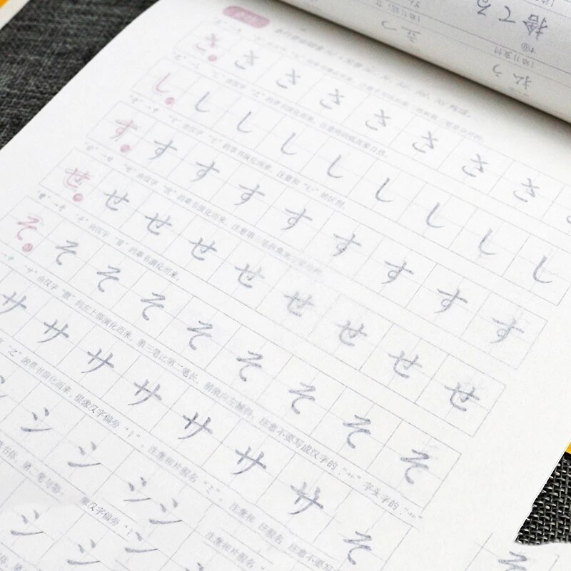 Japanse Woord Schrift Schrijven Post Begonnen Japanse Hand Schrift Elementaire Woordenschat Quaderno Educatief Leren
