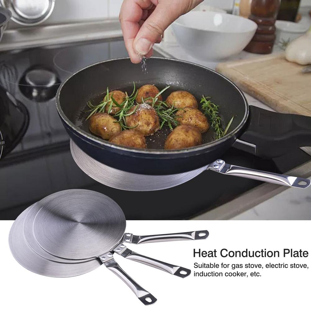 Kitchen Induction Cooker Heat Conduction Plate Stainless Steel Induction Cooker Converter Kitchen Stove Accessories