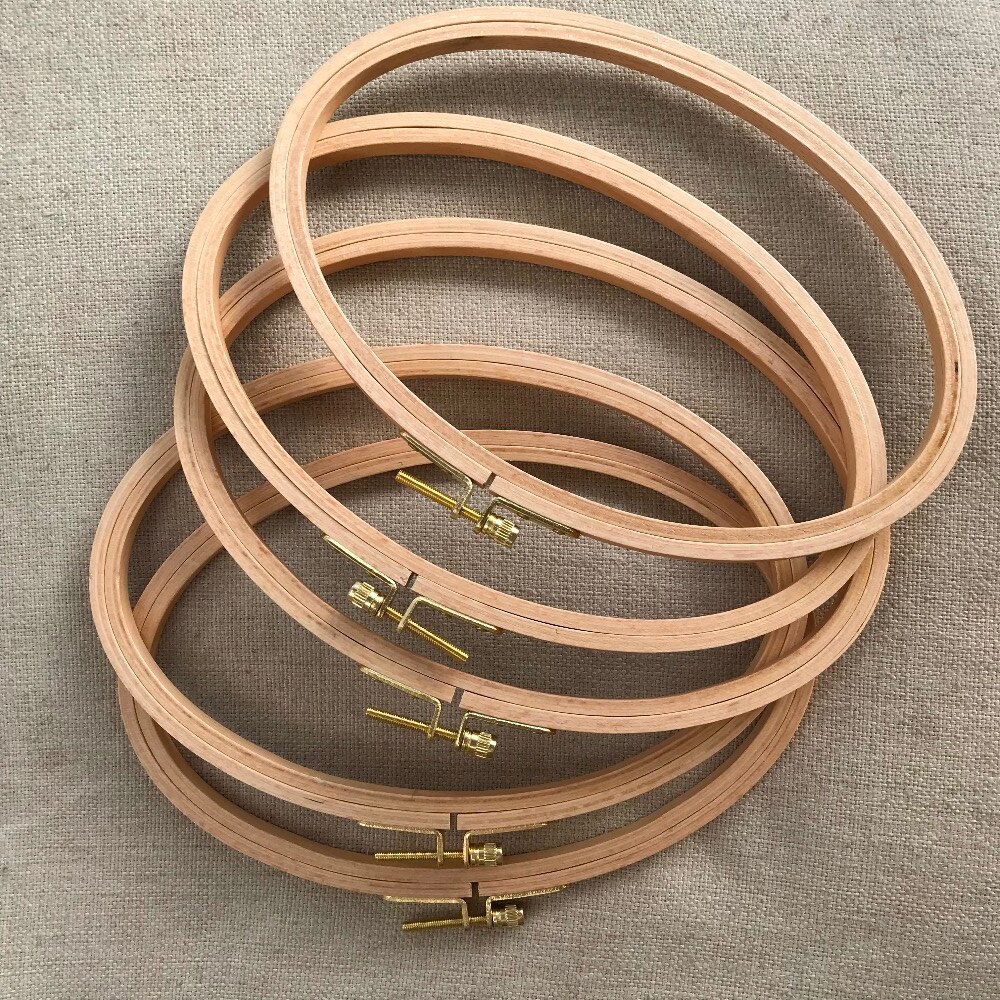 Oval Embroidery Hoops 21*13cm Ellipse Wooden Tambour Frame Art Craft Embroidery Tools Cross Stitch Hoops