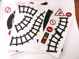 Jernbane vejbane scene tape bred trafik vej klæbende maskering papir tape diy klistermærke børn legetøj bil leg