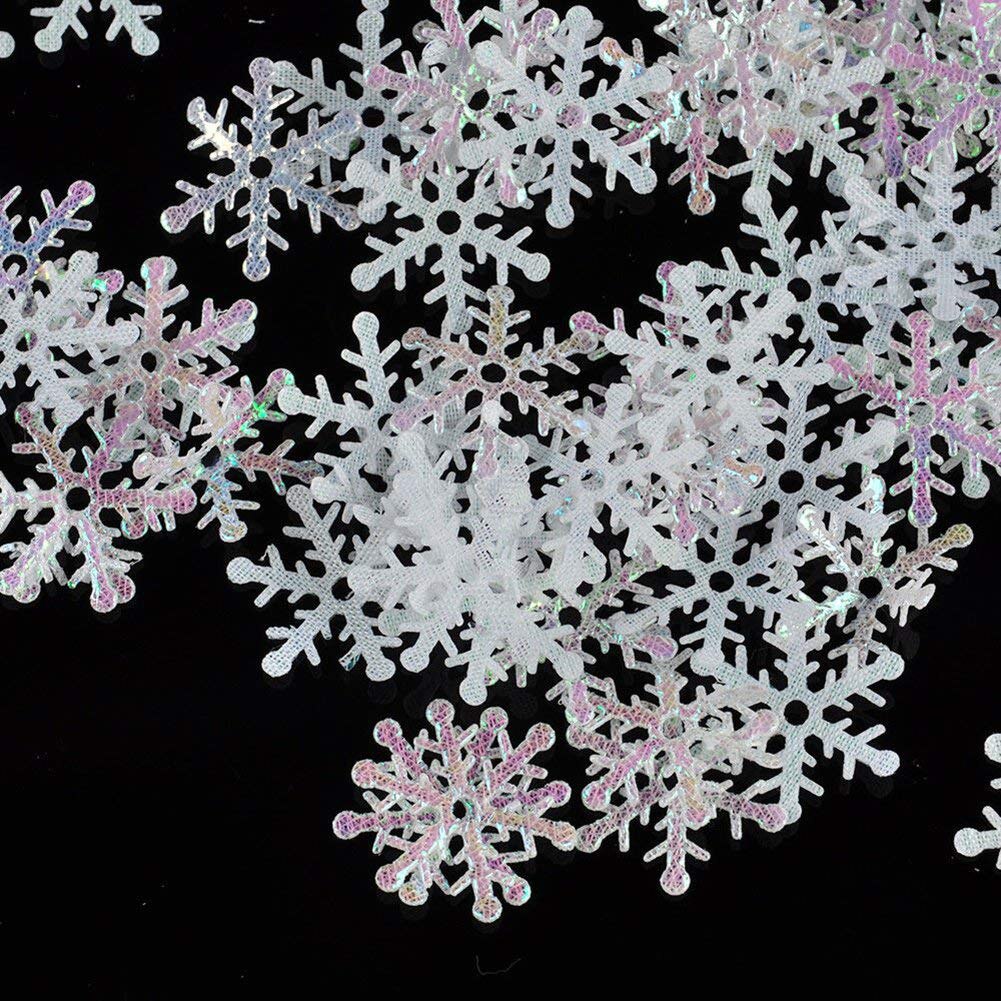 600Pcs In Totaal Witte Sneeuwvlokken Kleurrijke Confetti Voor Kerst Bruiloft Verjaardag Party Decoratie Juiste