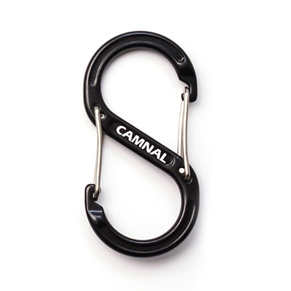Rappelling Rope Grab Safety Equipment Gear Mountaineering Rescue Rock Climbing Accessories Parts With Climbing Rope: Black Carabiner