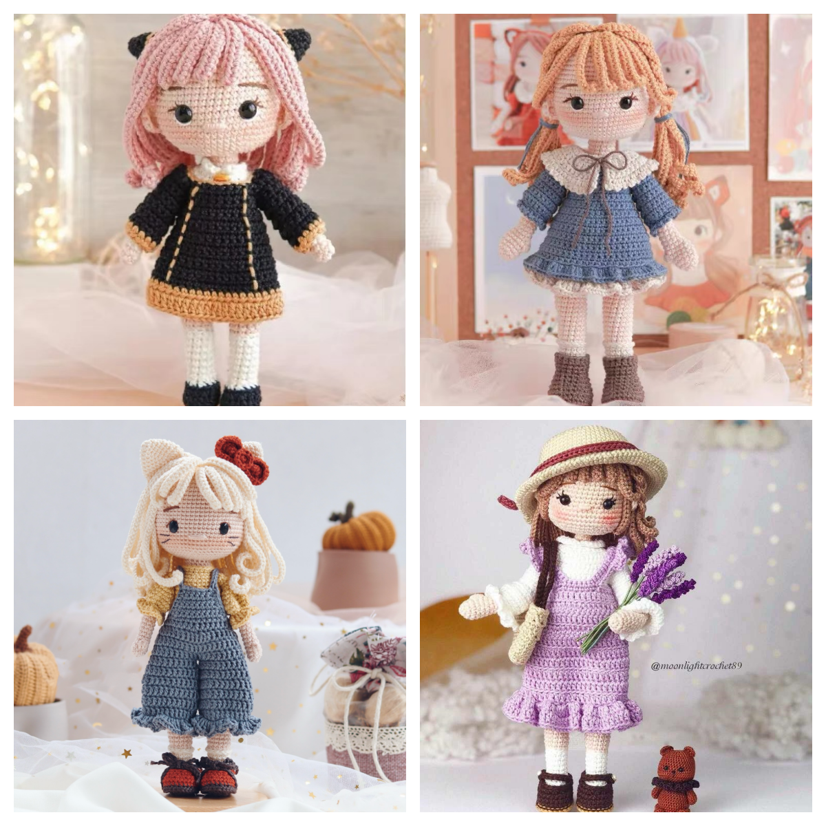 Gehaakte meisjes Amigurumi gehaakte pop truien DIY haak meisjes materiaal Kit met garen accessoires patroon kinderen cadeau Home Decor