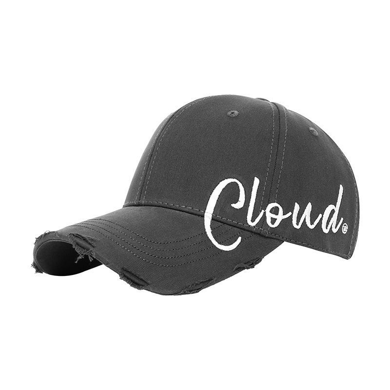 Boné de beisebol à prova de sol masculino e feminino, chapéu grande da circunferência da cabeça, top pequeno com aparência de rosto, aba alargada, pico, casal, novo: Cinza escuro