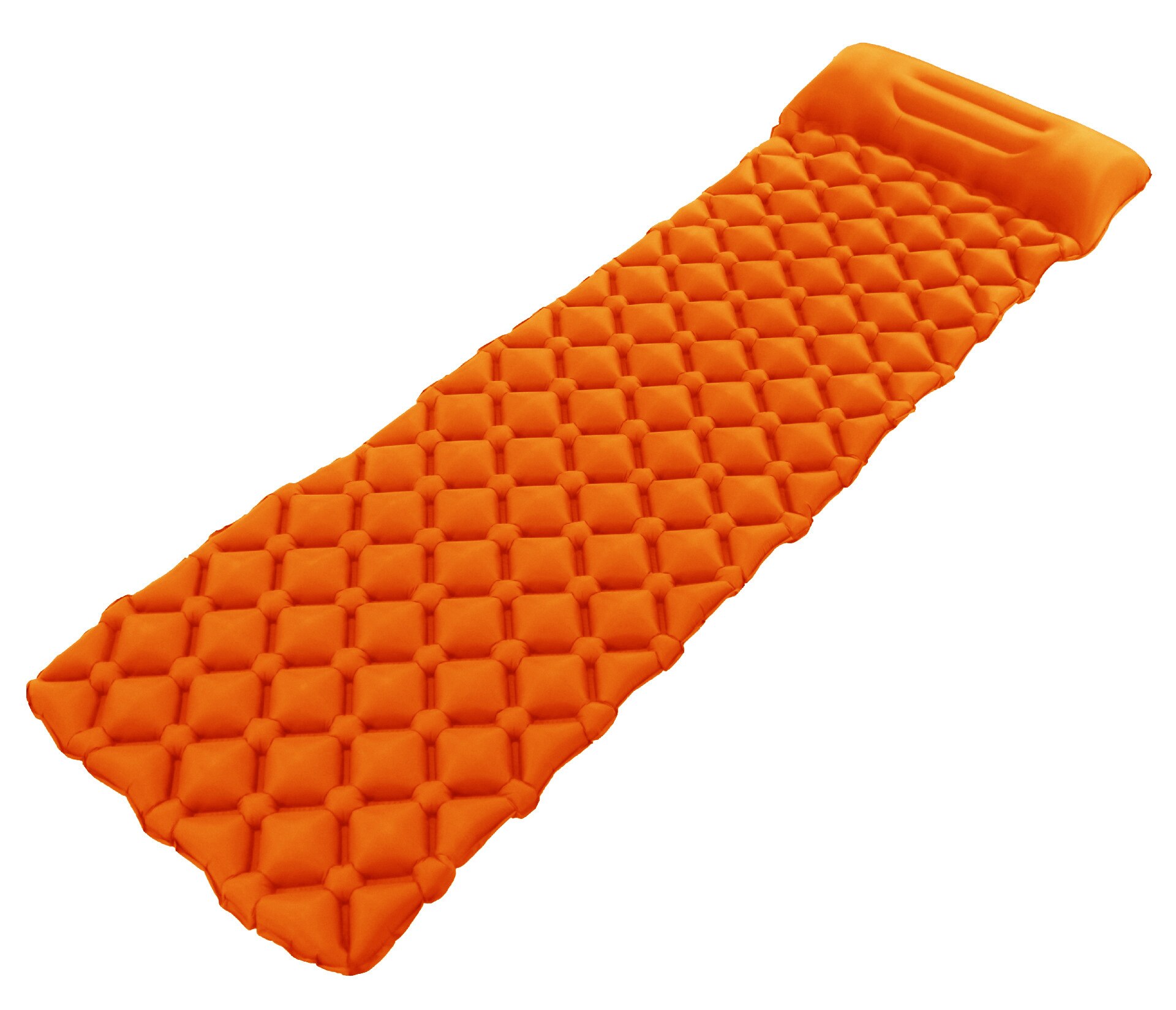 Innovative Sleeping Pad Fast Filling Air Bag Camping Mat Inflatable Mattress with Pillow Life Rescue Cushion Pad Camping Bed: Orange