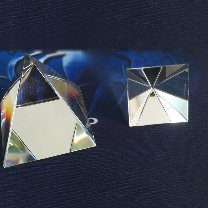 1PC Quadrangular Pyramid Prism Crystal Rainbow Optical Glass Prisma Photography Light Test Science Experiment Instruments