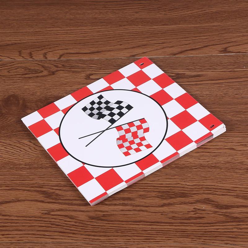 Checkered Racing Flags Banner Garland Party Decoration Letter Bunting Birthday Party Supplies for Car Themed Party