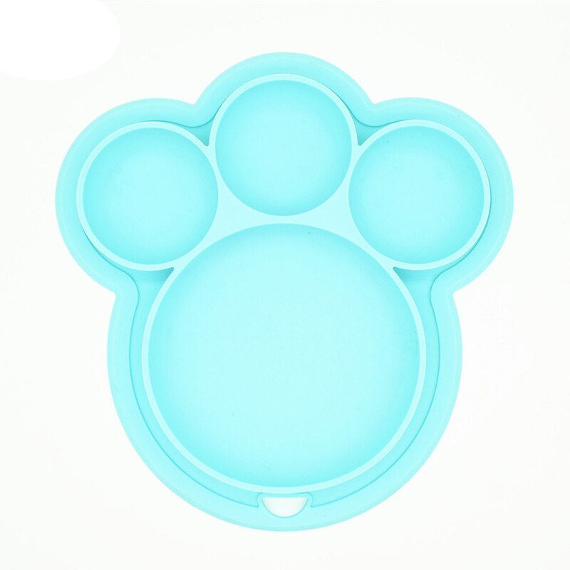 Plato para niños con cuenco de bebé de silicona, vajilla de alimentación sin BPA con succión
