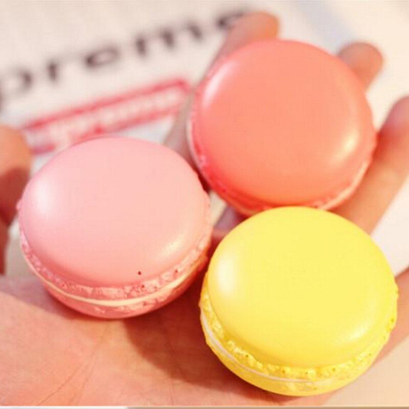 Mskwee Mini Kawaii Soft Dessert Macaron Squishy Toys Pretend Kitchen Toys Artificial Macaroons Decompression Squeeze Toy