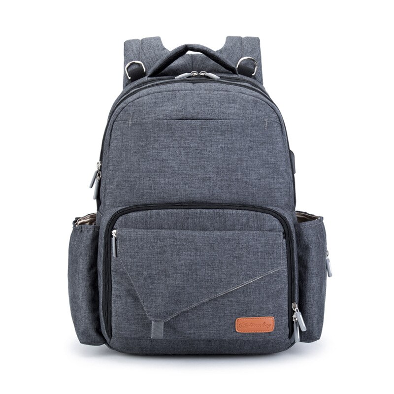 Ankommling2020 simples negócio super leite saco de pai multi-funcional grande volume mãe mochila vendas quentes: Dark Gray