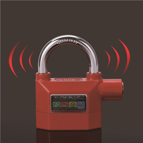 Waterdicht Motorfiets Alarm Lock Anti-diefstal Moto Bike Home Waarschuwing Security Disc Lock Voor Diefstal Bescherming Alarma Moto: red