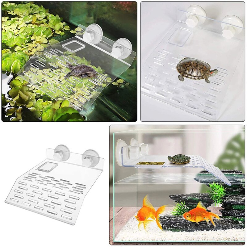 Schildpad Platform Acryl Drijvende Eiland Schildpad Reptiel Pet Koesteren Terug Drijvende Platform Schildpad Klim Plank Aquarium Tool