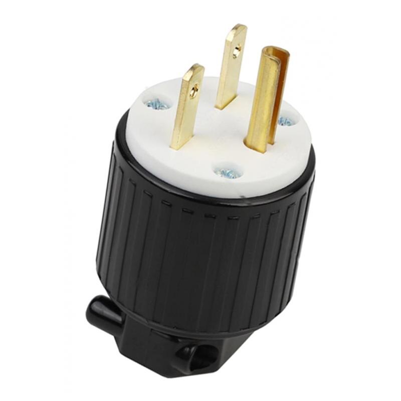 NEMA LK7615P 6-15P Grounding Locking Plug, 15A 250V AC, 2 Pole 3 Wire