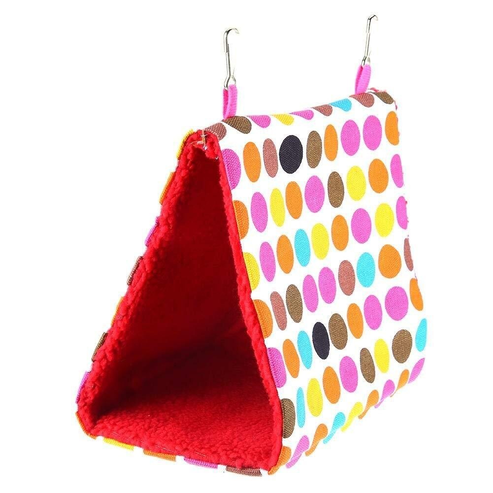 Bird cage plush warm shed cage bed bed bed parrot hole peony parrot small sun hammock bird nest warm thick triangle birdhouse#40