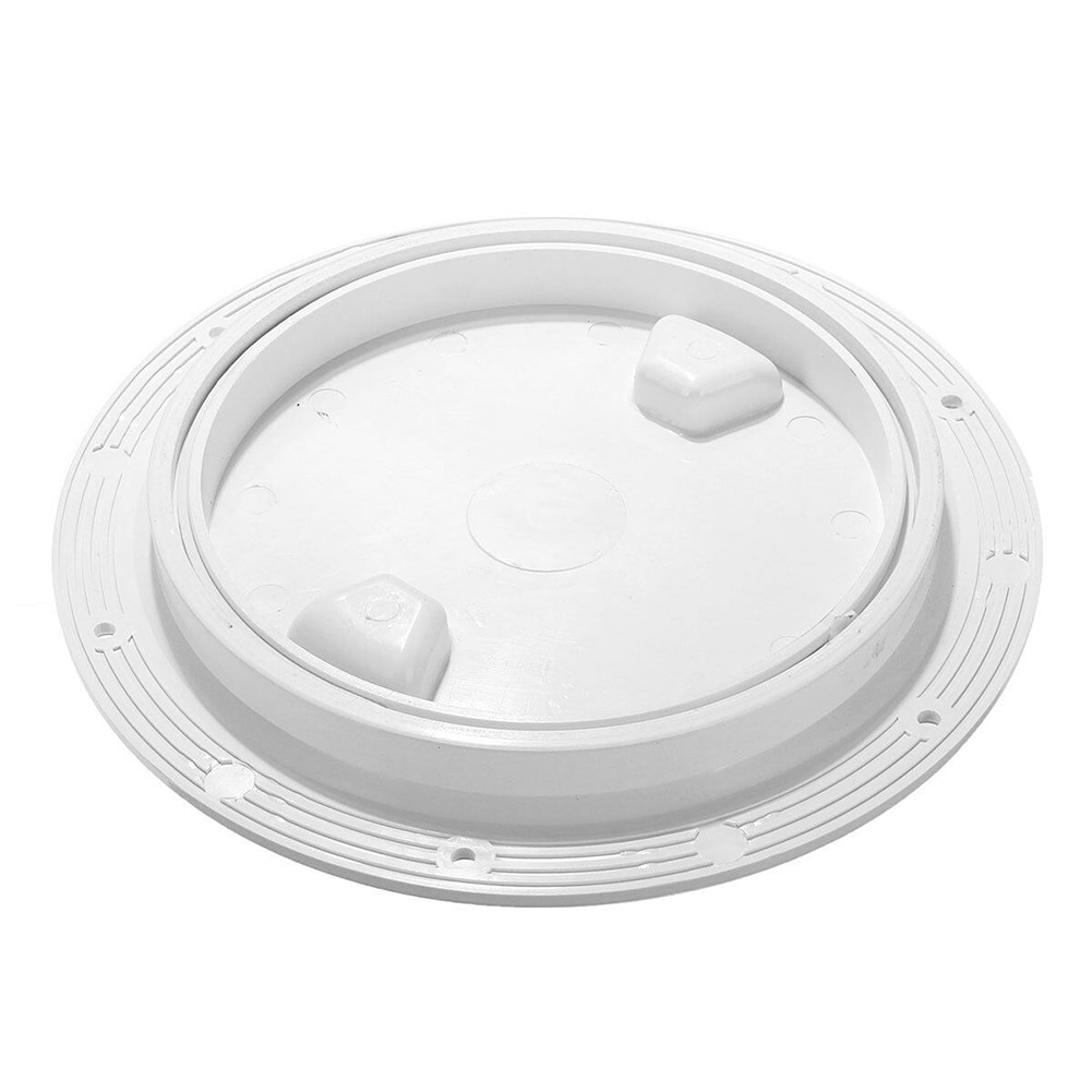 4/6/8 Inch Round Hatch Cover Deck Plastic White Boat Screw Out Deck Inspection Plate For Marine Boat Kayak Canoe
