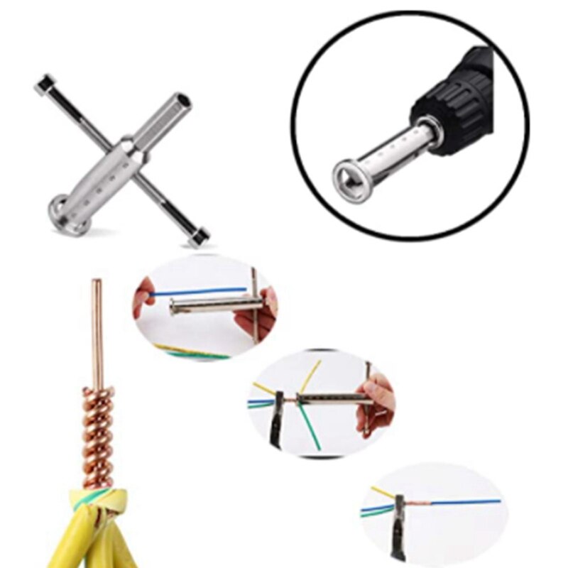 Stranding Tool, Wire Stripper and Stranding Tool, Portable Fast Wire Stranding Tool for Electric Drill Driver