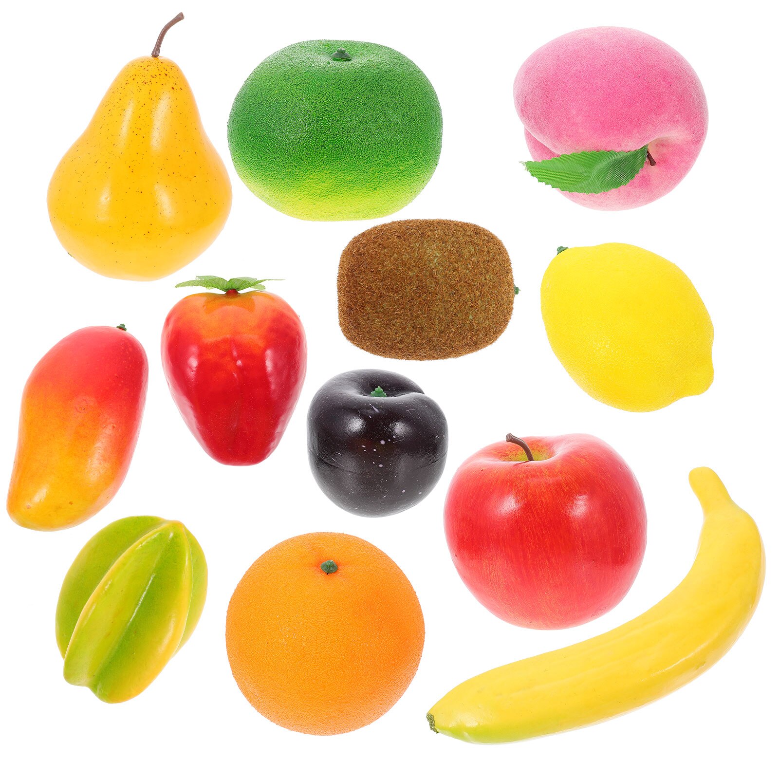 12pcs Artificial Fruits Simulation Fruits Model Photography Props Foams Fruit Decor