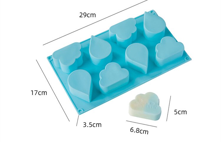 Cloud Water Droplets Silicone Mold DIY Handmade Soap Silicone Mold Soap Cloud Raindrop Style Silicone Mold